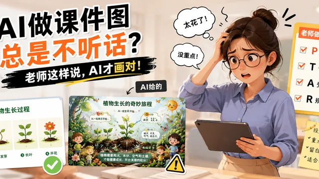 老师用 AI 做课件图,别一上来就说“帮我画一张”