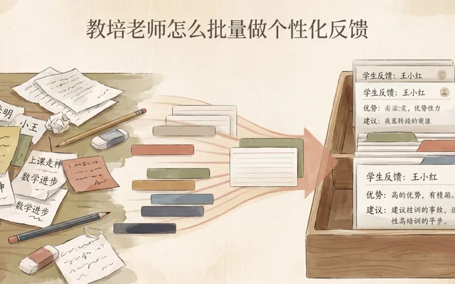 教培老师怎么批量做个性化反馈