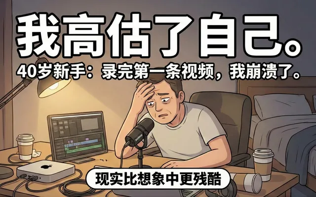 40岁开始做YouTube？录完第一条音频我就后悔了😭