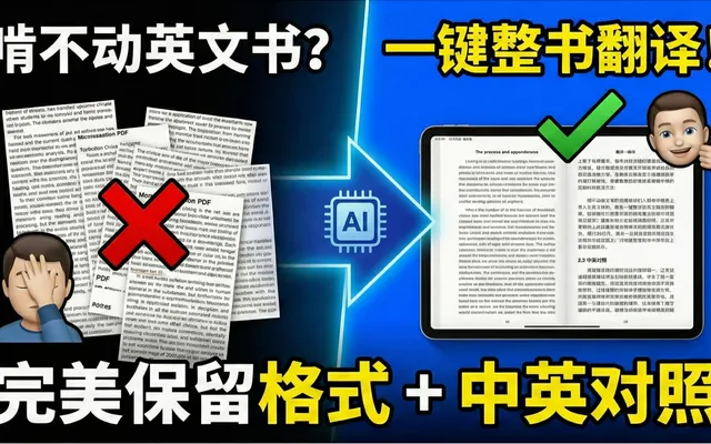 想看的英文书终于能看懂了，教你用AI做成中英对照版
