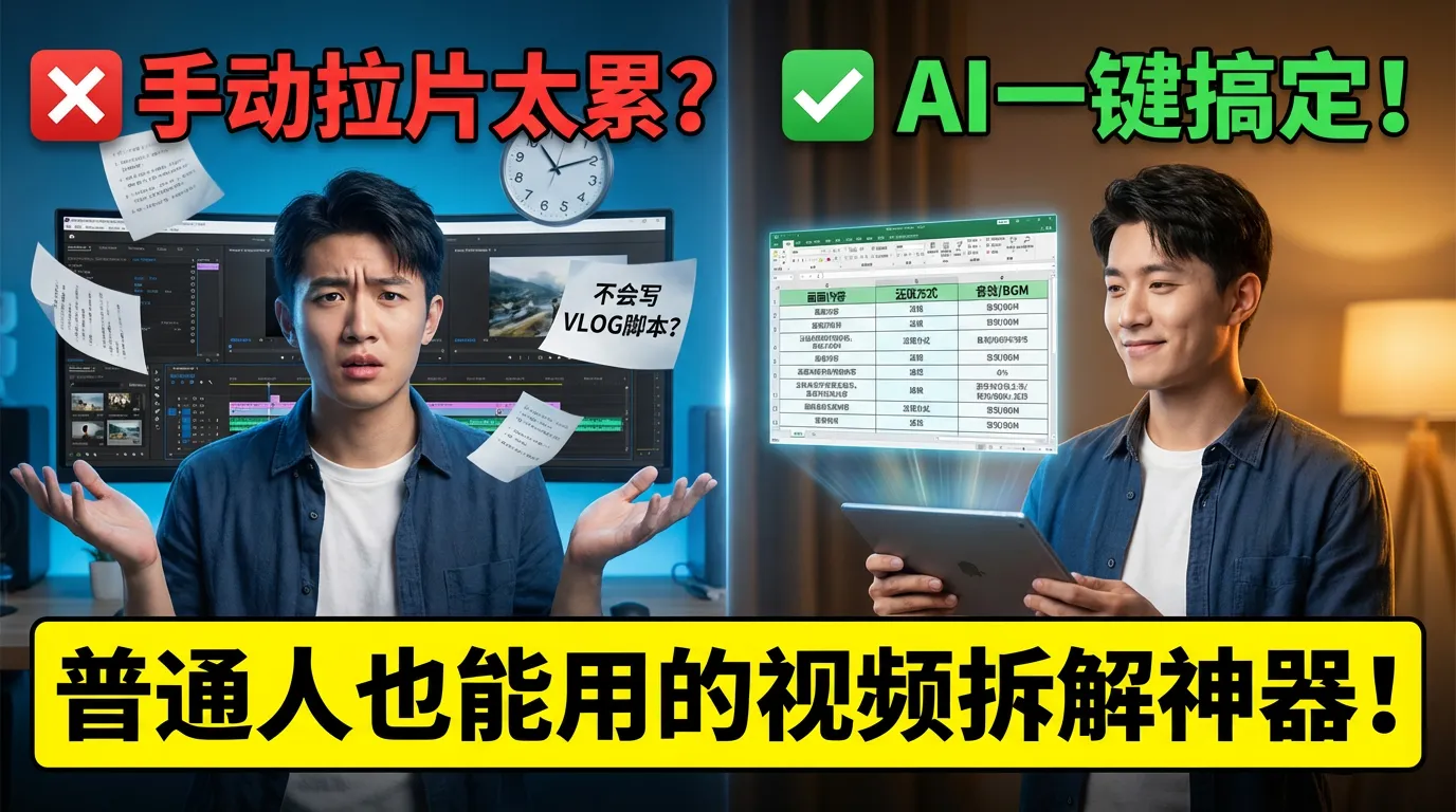 爆款 Vlog 还能这样拍？用 AI 自动拆解脚本，一键“抄作业”