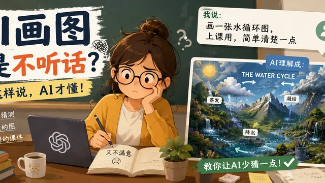 AI 画图总是不听话?老师们先收藏这张“做图词汇表”