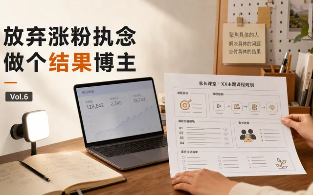 Vol.6 放弃涨粉执念，做个“结果博主”