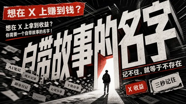 想在 X 上拿到收益?你需要一个自带故事的名字!